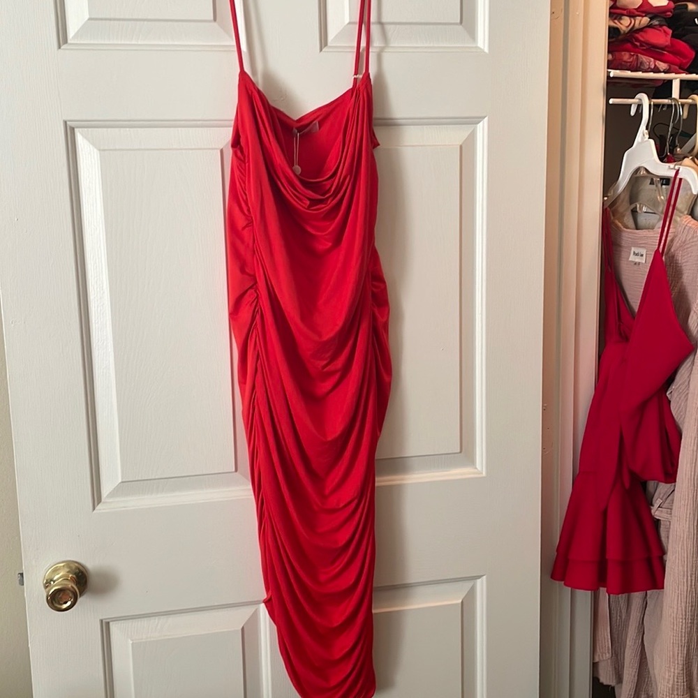 Tag still on Red body con dress size 14